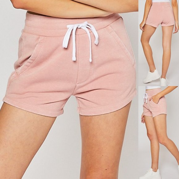 Reflex Pants - NEW Pink Burn Out SOFT High Waist Cute Sweat Short